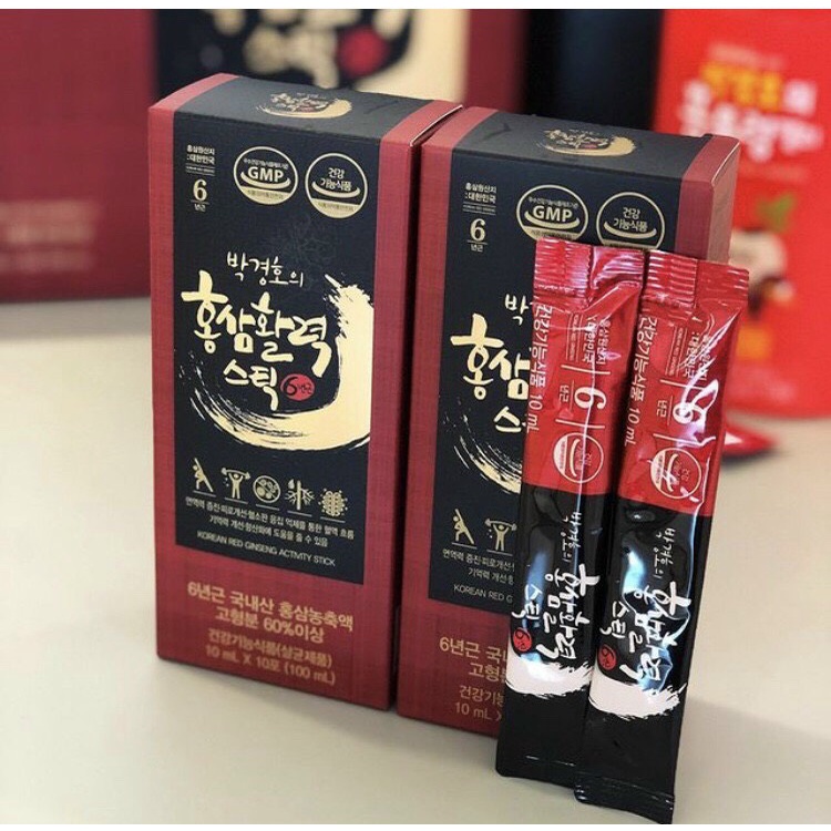 Nước Hồng sâm 6 năm tuổi Hàn Quốc Park Kyung Ho MAYJUNE LIFE & HEALTH giúp tăng cường sức khỏe chống lão hóa 30 gói/hộp