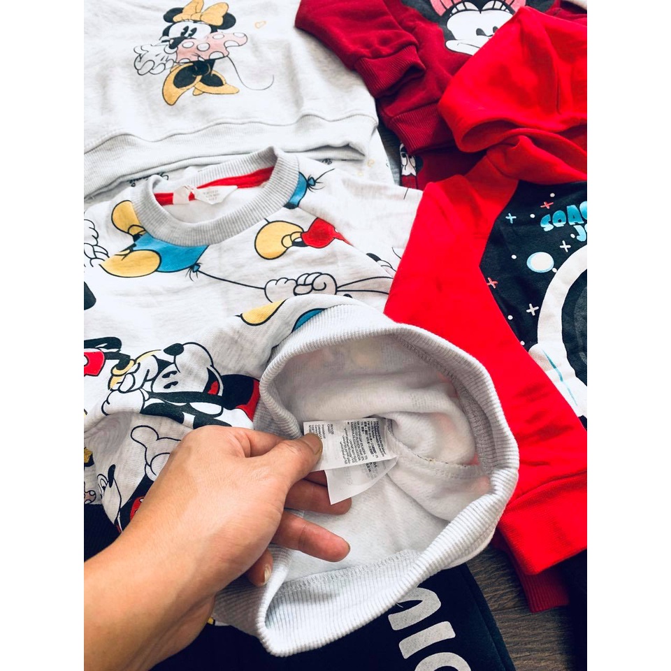 Bộ lót nỉ h.m xuất dư dày dặn siêu ấm cho bé