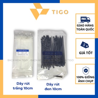Dây rút nhựa đen hoặc trắng 1 tấc - 10cm tiện lợi, giá rẻ