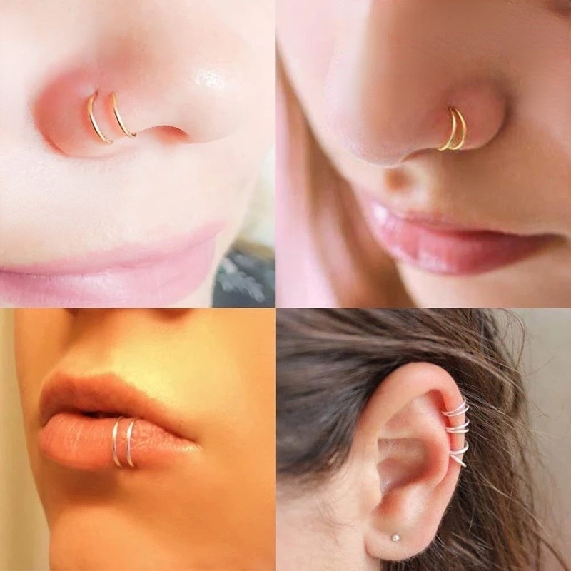 Khuyên Mũi Thép Không Gỉ 5 Màu Thời Trang Cá Tính