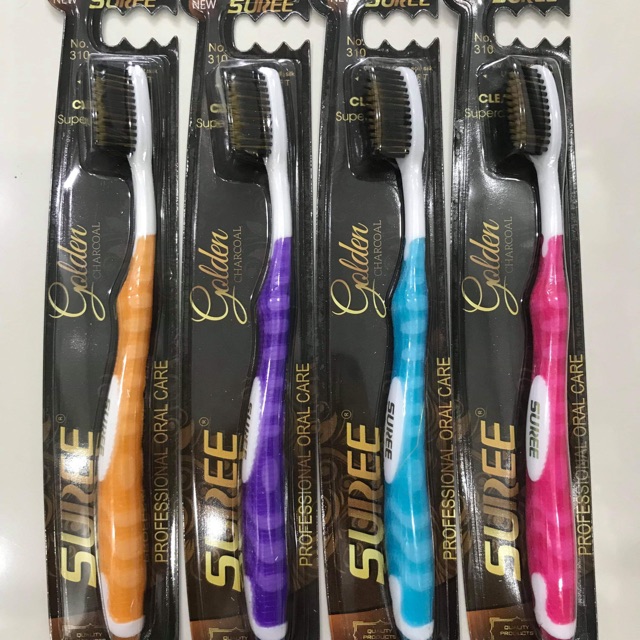 BÀN CHẢI ĐÁNH RĂNG SUREE GOLDEN CHARCOAL