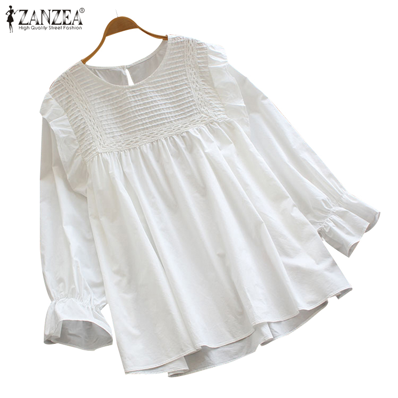 ZANZEA Áo Nữ Tay Dài Thêu Hoa Thời Trang Cổ Điển Quý Phái