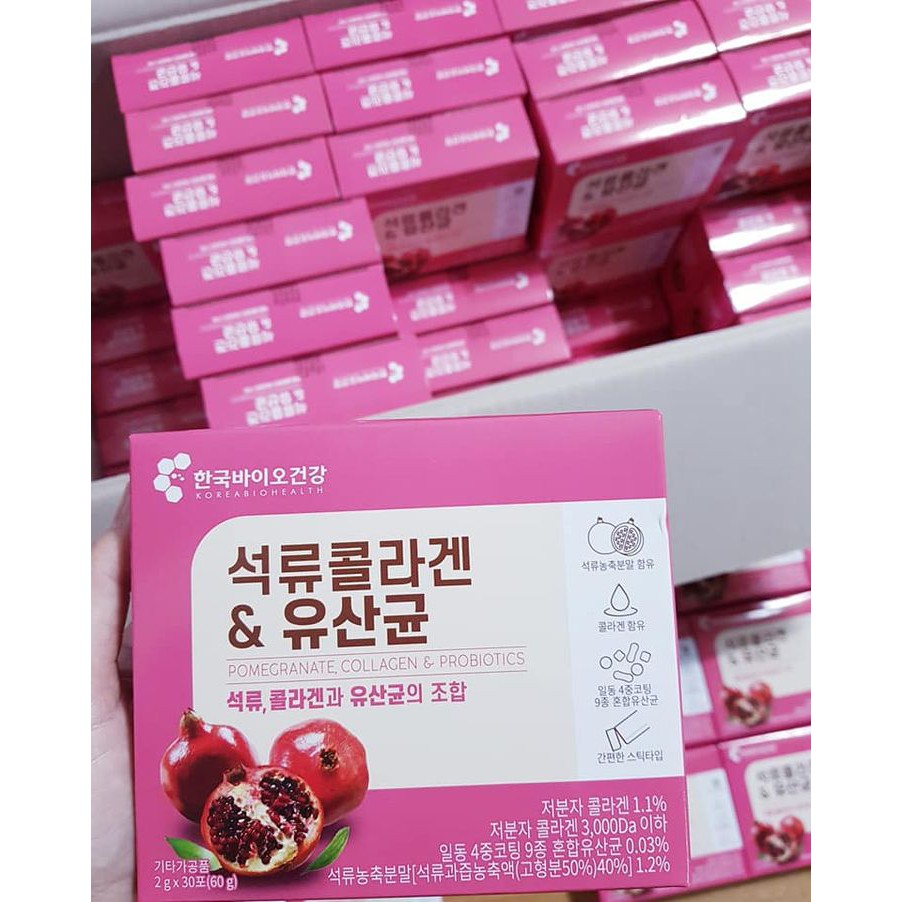 Bột COLLAGEN LỰU ĐỎ Hàn Quốc, đẹp da chống lão hóa