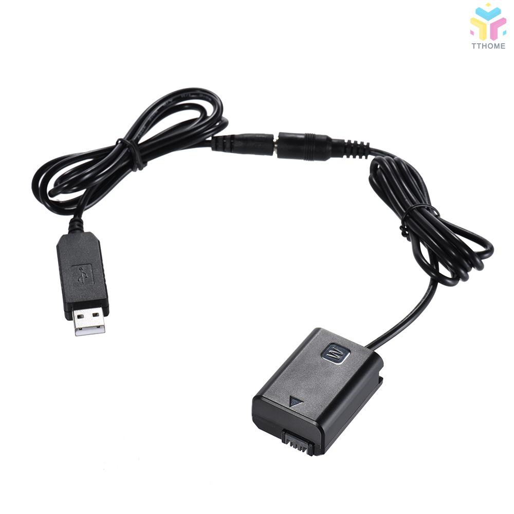 Cáo chuyển đổi nguồn điện DC (5V 2A) USB + cục sạc Andoer NP-FW50 dành cho AC-PW20