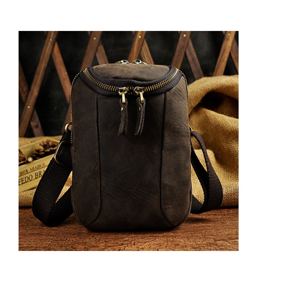 Túi Đeo Bụng Da Bò LuxuryLeather 2L-DB101