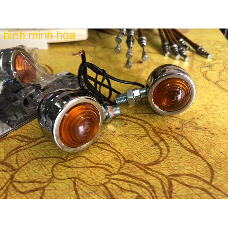 1 tai xinhan hột vịt nhỏ xi sáng cho anh em độ chế xe 67-cub-moto..