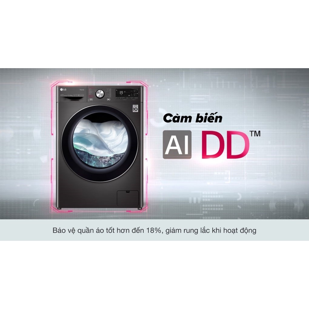 Máy giặt sấy LG Inverter 13 kg FV1413H3BA