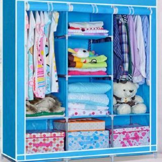 Tủ vải quần áo khung sắt rộng 1m