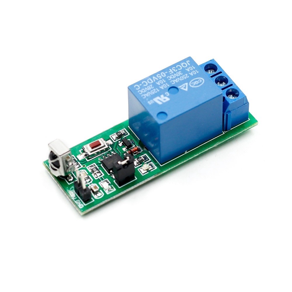 IR 1 Channel Infrared Receiver Driving Switch Relay Driver Module Board 5V + Active Remote Controller