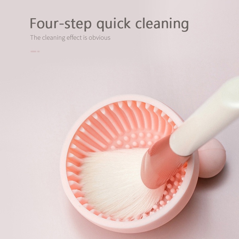 Đĩa Vệ Sinh Cọ Trang Điểm Bằng Silicone / Bền Hình Cầu Đơn Giản Hiện Đại