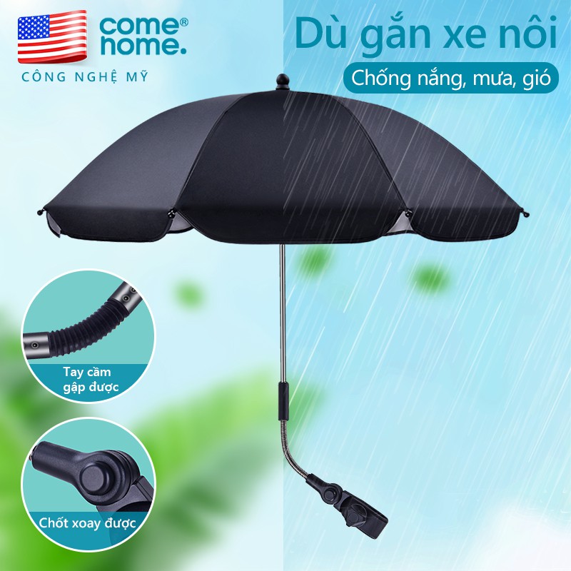 Dù xoay 360 độ che nắng mưa cho xe đẩy em bé° Tấm che nắng có thể điều chỉnh tiện lợi - COME HOME