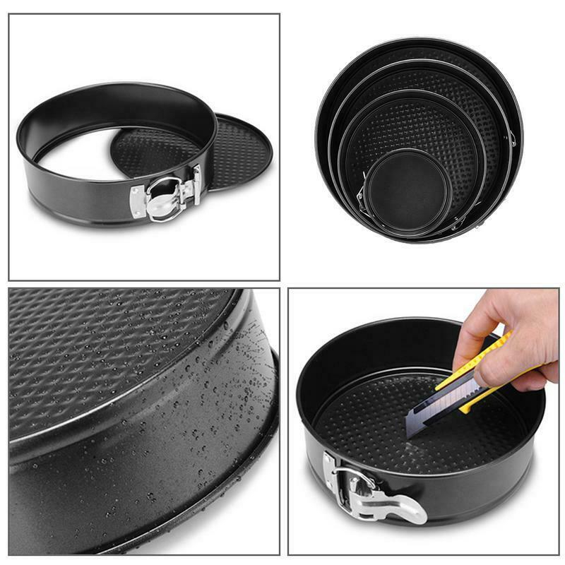Khuôn Làm Bánh Hình Tròn 4 / 6 / 8 / 10 Inch Bằng Thép Không Gỉ Có Thể Tháo Rời