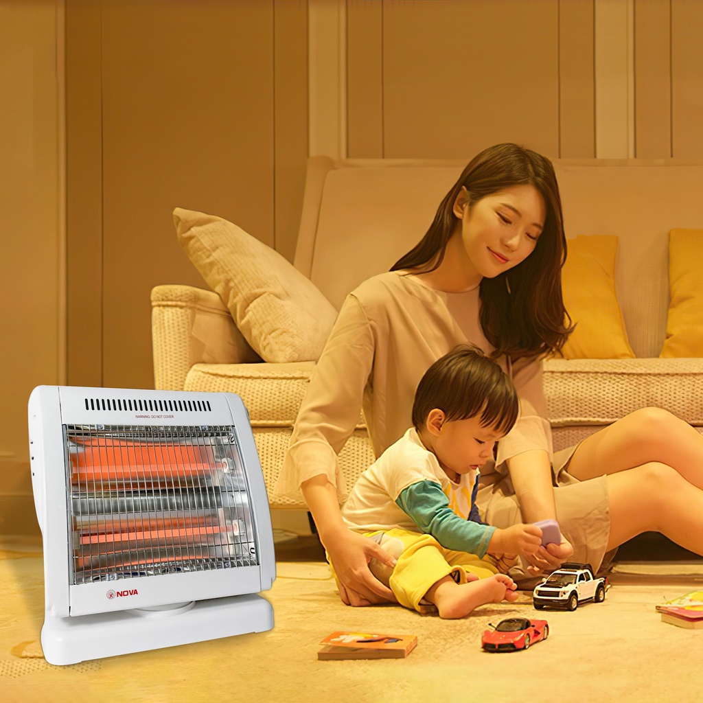 Quạt sưởi Nova, Đèn sưởi Nova, Đèn sưởi Halogen không gây khô da thân thiện môi trường