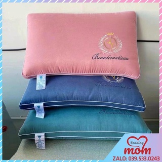 Gối lông vũ nhân tạo 40x60 50x70 cao cấp serena ruột gối lông vũ mềm mịn microfiber tự nhiên - hệ thống nệm [𝑴𝒐𝒎 𝑩𝒆