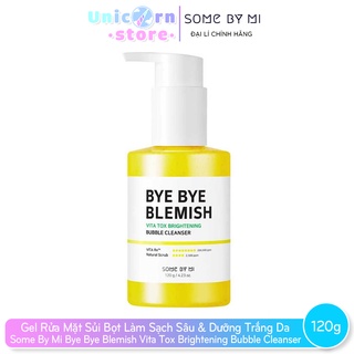 Gel Rửa Mặt Sủi Bọt Dưỡng Sáng Da Some By Mi Bye Bye Blemish Vita Tox Brightening Bubble Cleanser 120g