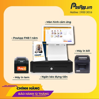 Combo trọn bộ máy Pos tính tiền bán hàng in bill