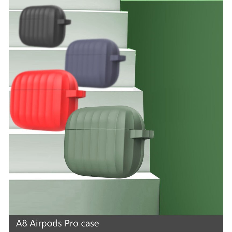 Bao Ốp Case Airpods PRO Silicon Gân Sọc Chống Sốc