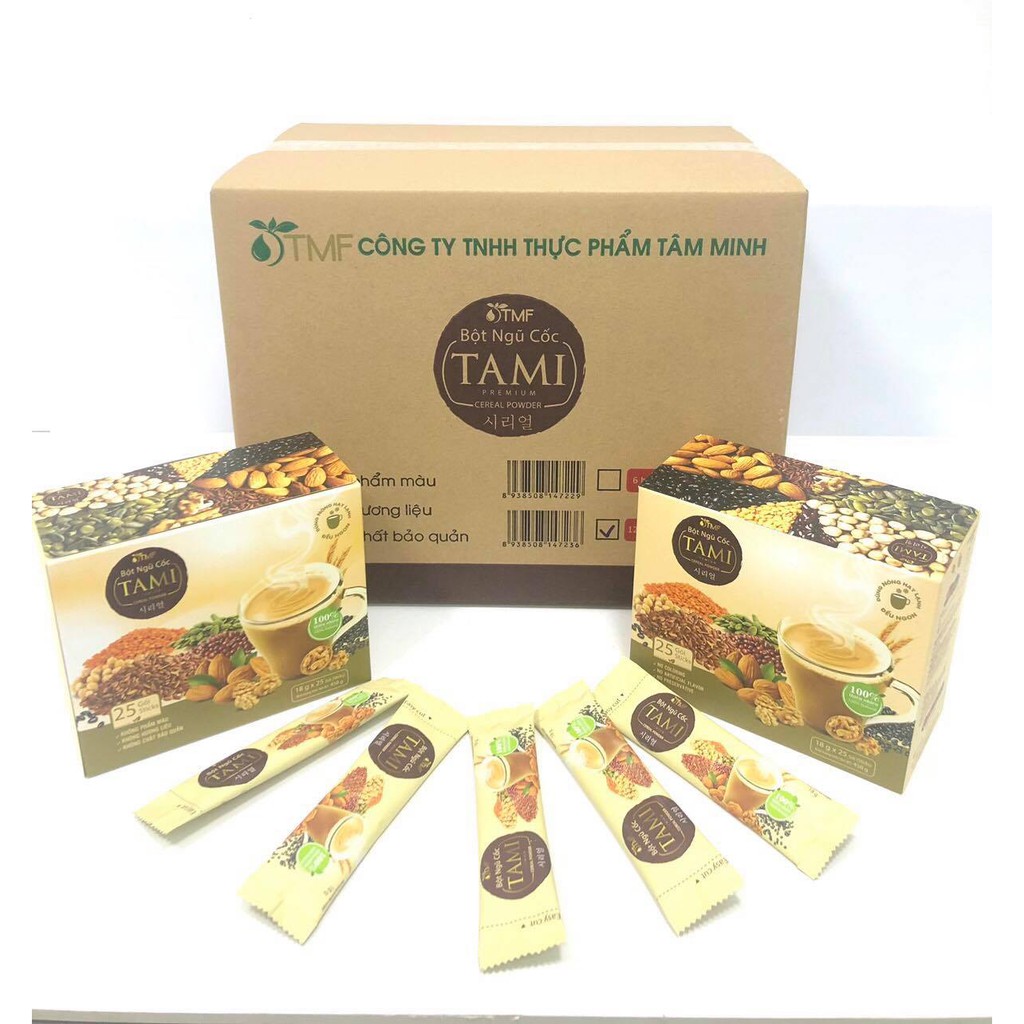 BỘT NGŨ CỐC  DINH DƯỠNG TAMI 450 GRAM 25 GÓI