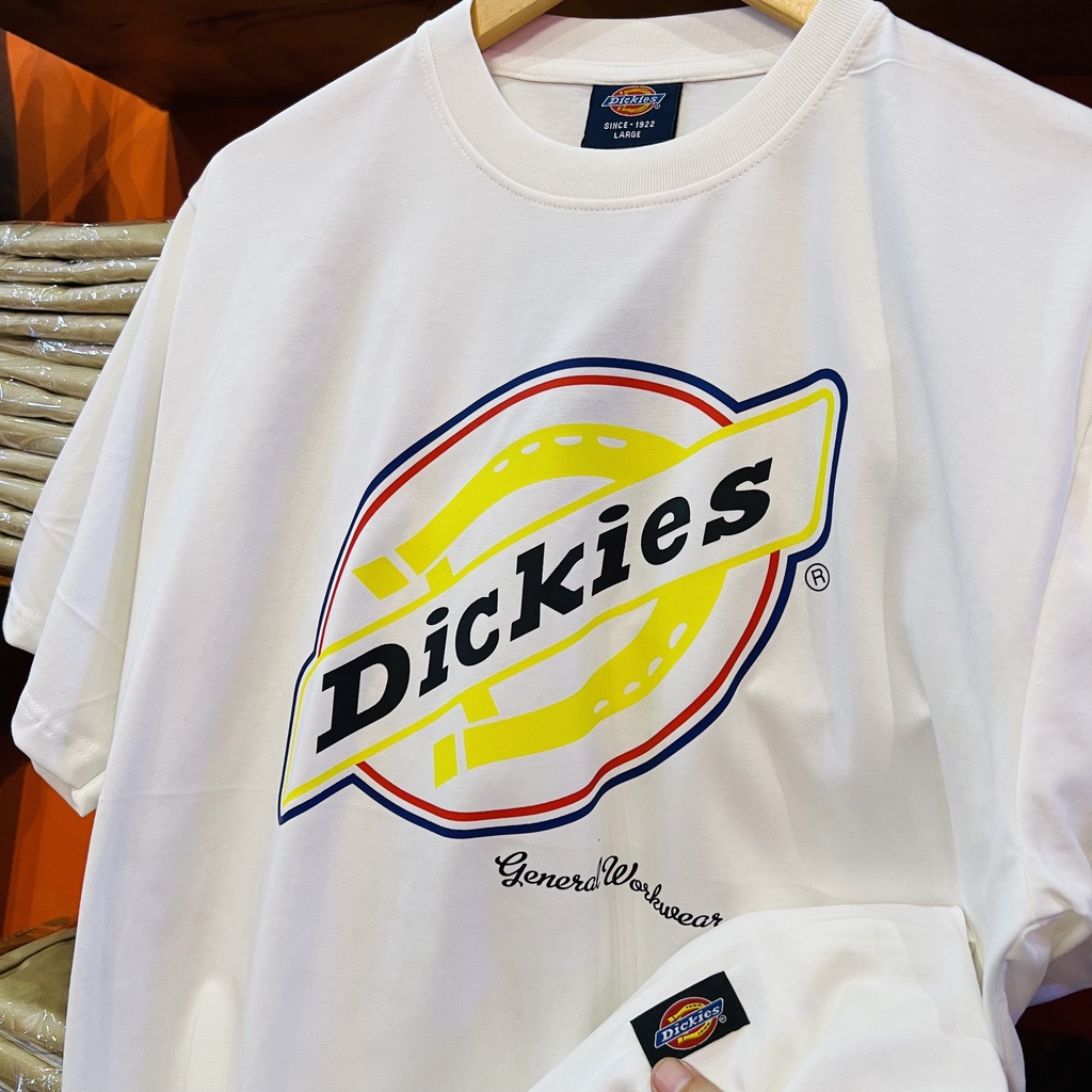 Áo thun Dickies Trắng Đen - Teeshirt Dickies Original -  Unisex nam nữ - Cam kết chính hãng.