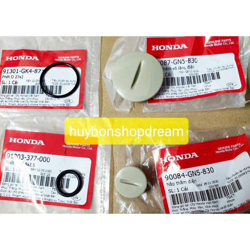 Bộ nắp bưởng nhựa kèm gioăng xe Dream