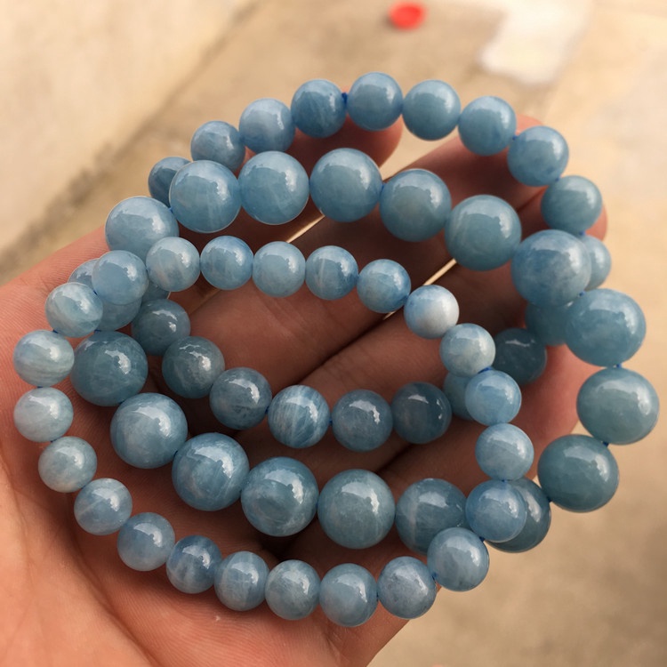 Vòng tay đá Sapphire tự nhiên màu xanh dương phong cách Brazil