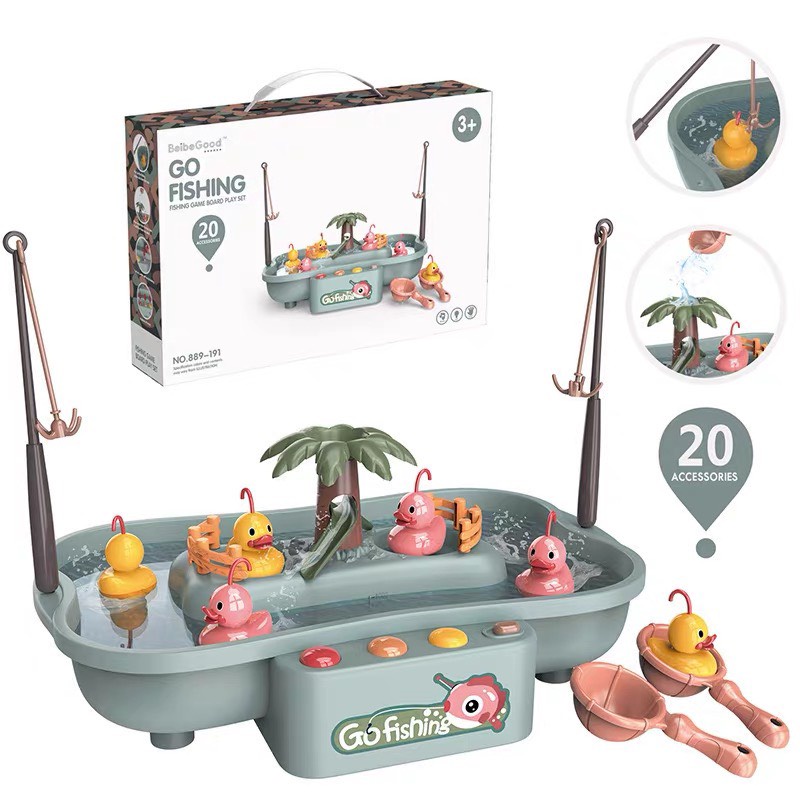 Đồ chơi câu cá Go fishing cao cấp có nhạc và đảo riêng cho bé đi câu