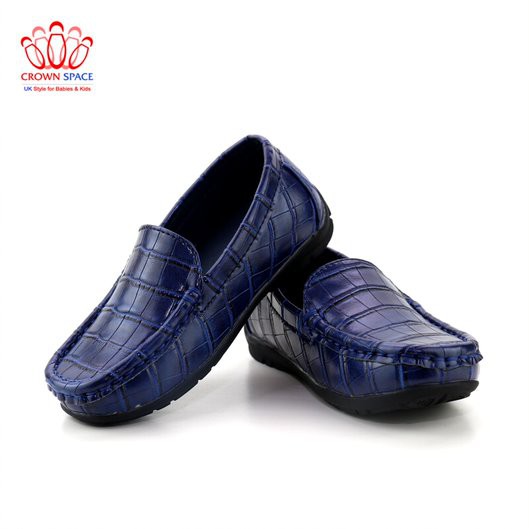 Giày Lười Loafer Bé Trai Đẹp Crown Space George Louis Moccasin Trẻ em Nam Cao Cấp CRUK410