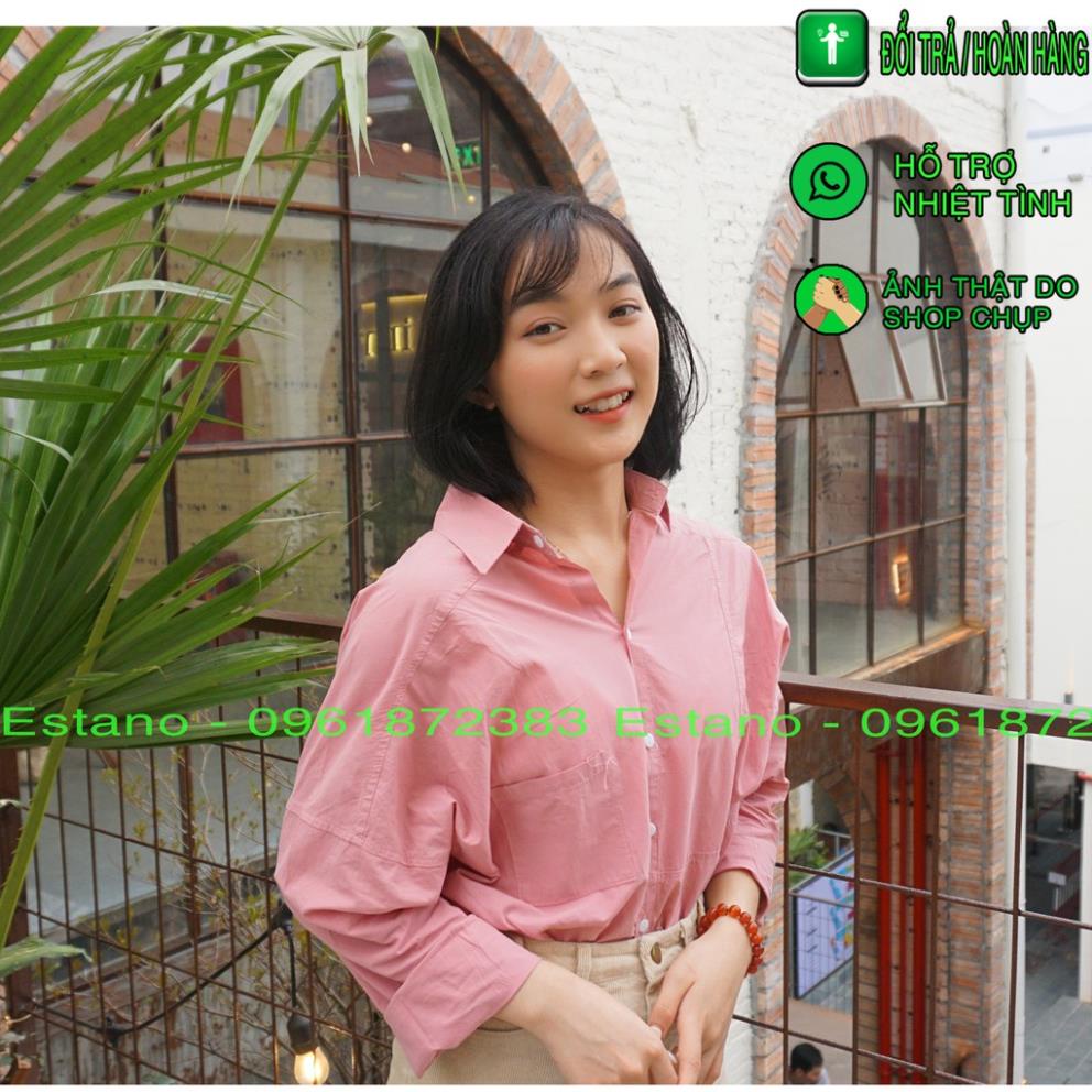 Áo Sơ Mi Trắng Nữ Basic Vải Thô Mềm Form Rộng Minh Khuê Shop