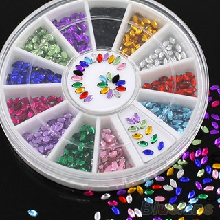 Hộp hạt đá oval 3d đính móng tay