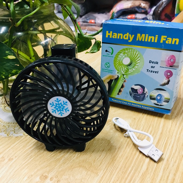 Quạt sạc mini có đèn