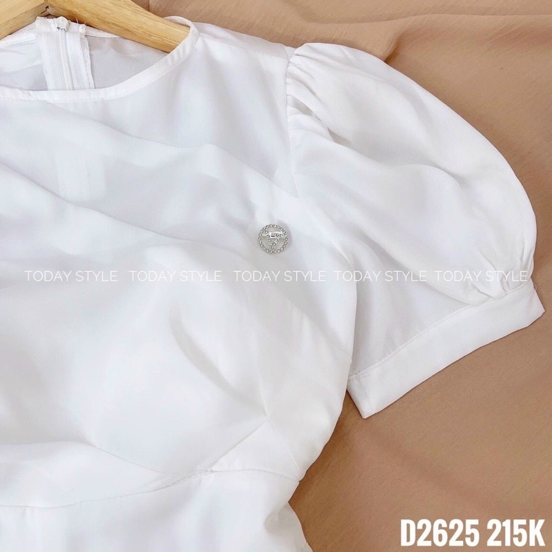 Đầm trắng ôm body phom suông tay bồng MITRIE | BigBuy360 - bigbuy360.vn