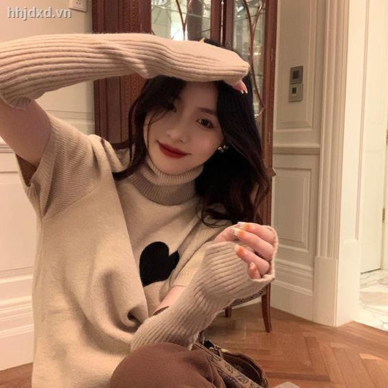 Lu Qingyi Áo sweater dệt kim cổ cao tay dài có thể tháo rời thiết kế cổ điển thu đông cho nữ
 | BigBuy360 - bigbuy360.vn