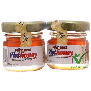 Combo 2 lọ Mật ong nguyên chất Việt Honey 30g