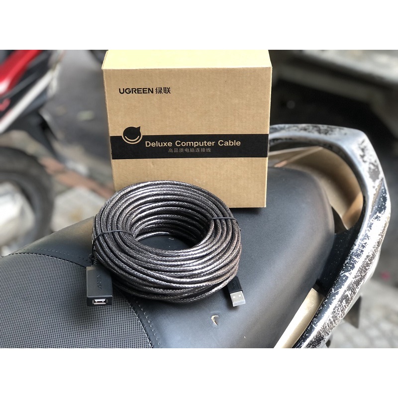 Cáp Nối Dài USB 2.0 5M, 10M, 15M, 20M, 25M, 30M UGreen US121 - Hàng Chính Hãng, Chipset Cao cấp