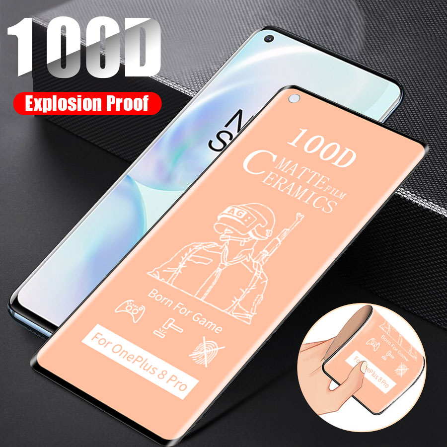 Oneplus 7 8 Pro Matte Frosted Soft Ceramic Film Ultra Thin Full Cover Screen Protector Protective Anti Fingerprints One plus 7 8 Pro