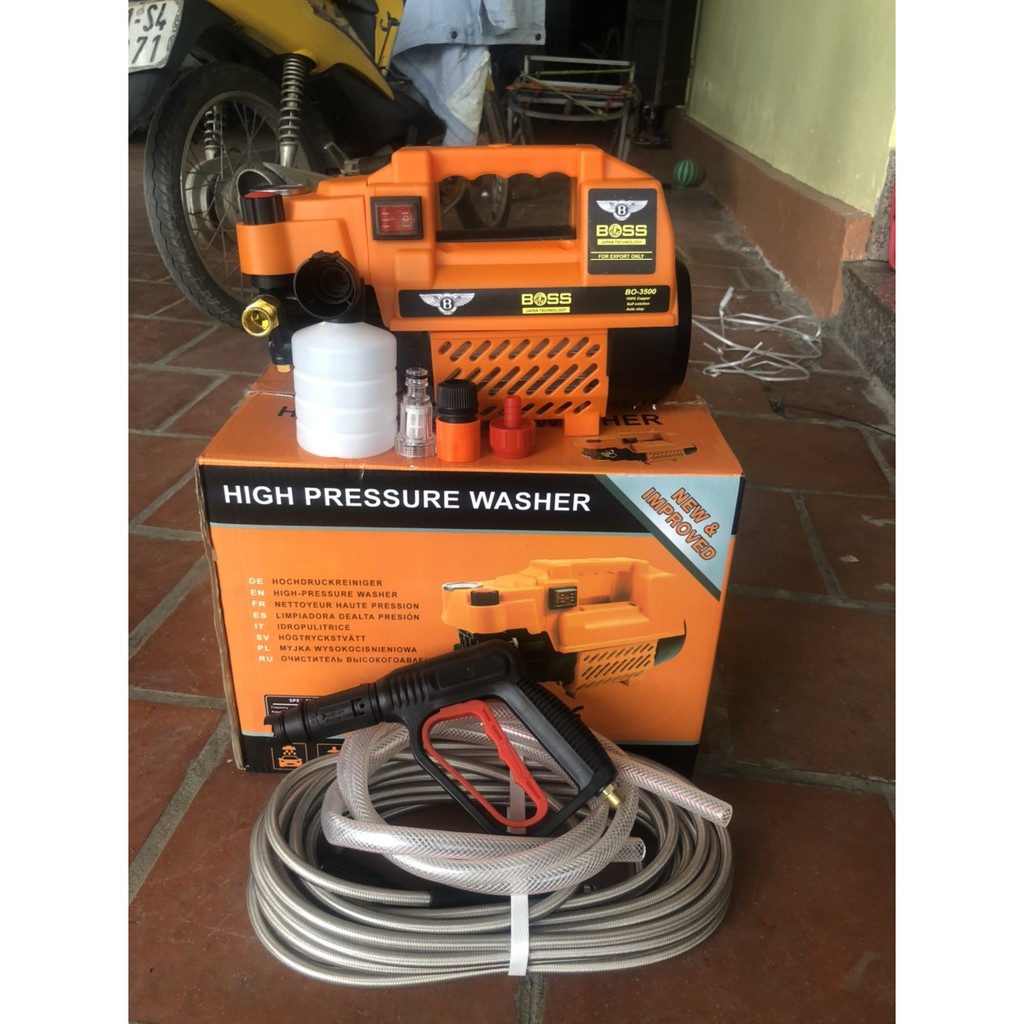 Máy xịt rửa ô tô xe máy Boss B11 3500W