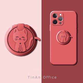 Giá đỡ điện thoại hình mèo dễ thương, Giá đỡ dạng nhẫn đa chức năng cho điện thoại di động
