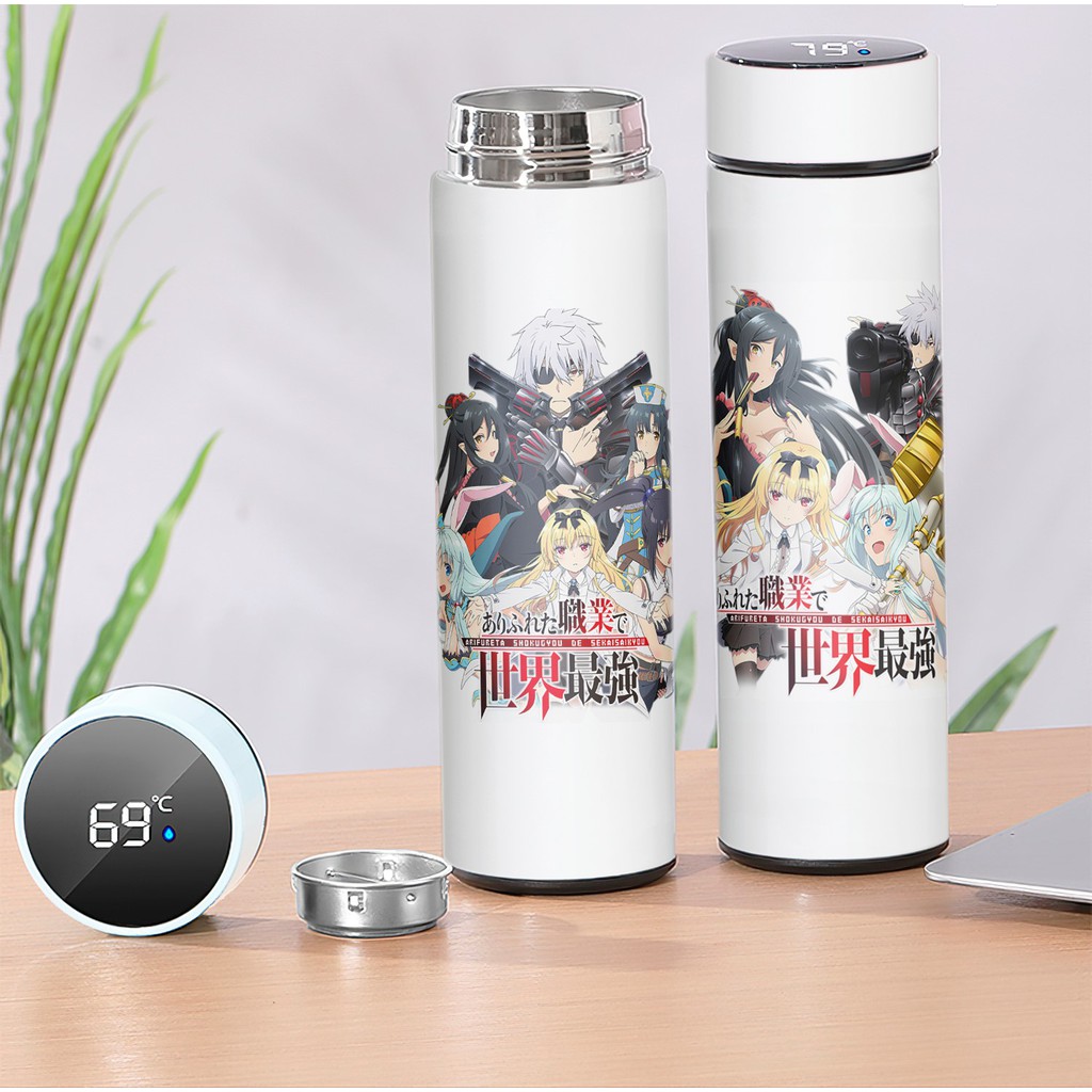 Bình Giữ Nhiệt Arifureta Từ tầm thường đến bất khả chiến bại Lõi INOX (có đèn báo nhiệt độ)