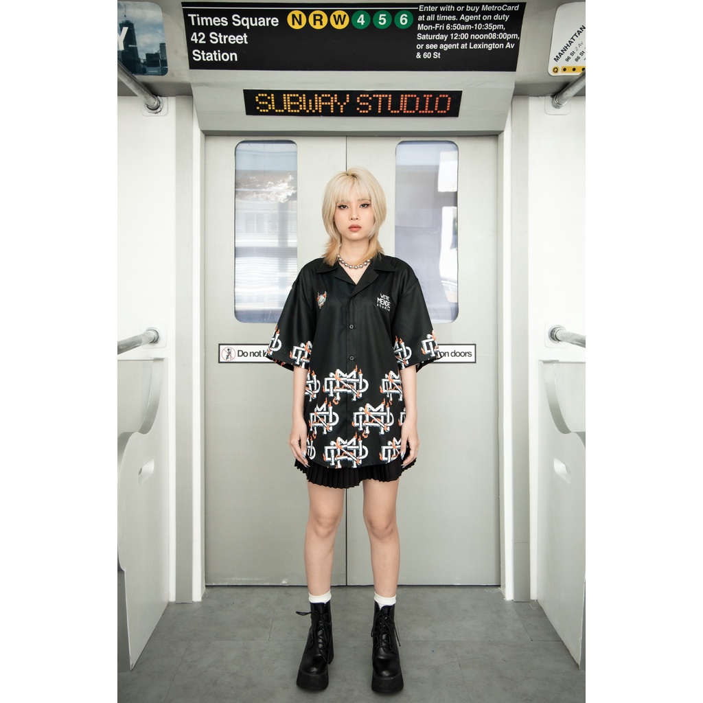 MENDE - Monogram Shirt - Áo sơ mi nam tay ngắn