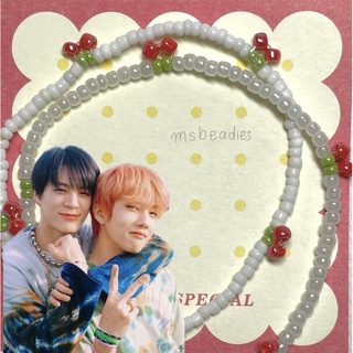 Vòng tay, nhẫn hạt cườm cherry - cheap moment NCT Jeno, Jisung…