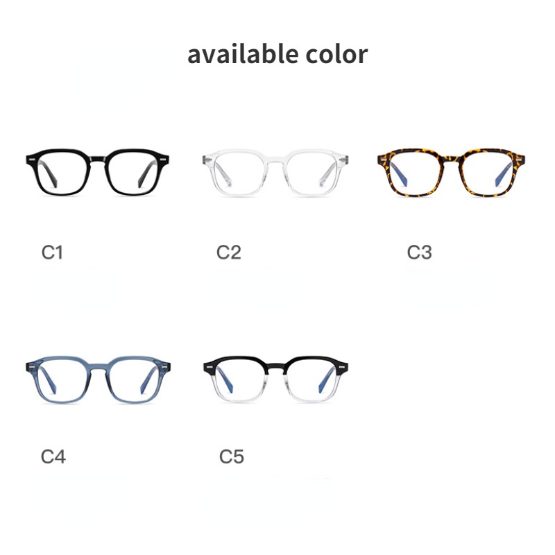 Mắt Kính Chống Ánh Sáng Xanh Hình Vuông TR90 Phong Cách Retro Thời Trang