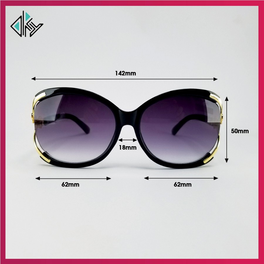 Mắt kính nữ full box hàng hiệu cao cấp nhập khẩu, phụ kiện kính thời trang chống nắng chống bụi gọng kim loại | BigBuy360 - bigbuy360.vn