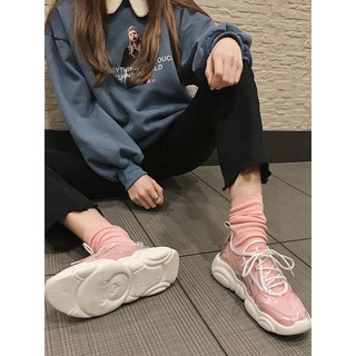 Giày Thể Thao Trong Suốt A259 Cá Tính Cực Ngầu, Đế Giày Hình Gấu