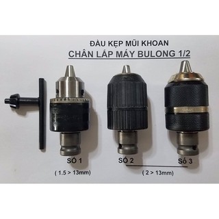 Đầu măng ranh kẹp khoan chân lắp máy bulong 1/2