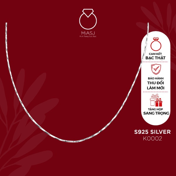 Kiềng cổ nữ Bạc Ý S925 cao cấp sang trọng nhiều kiểu | MIASJ Trang sức bạc