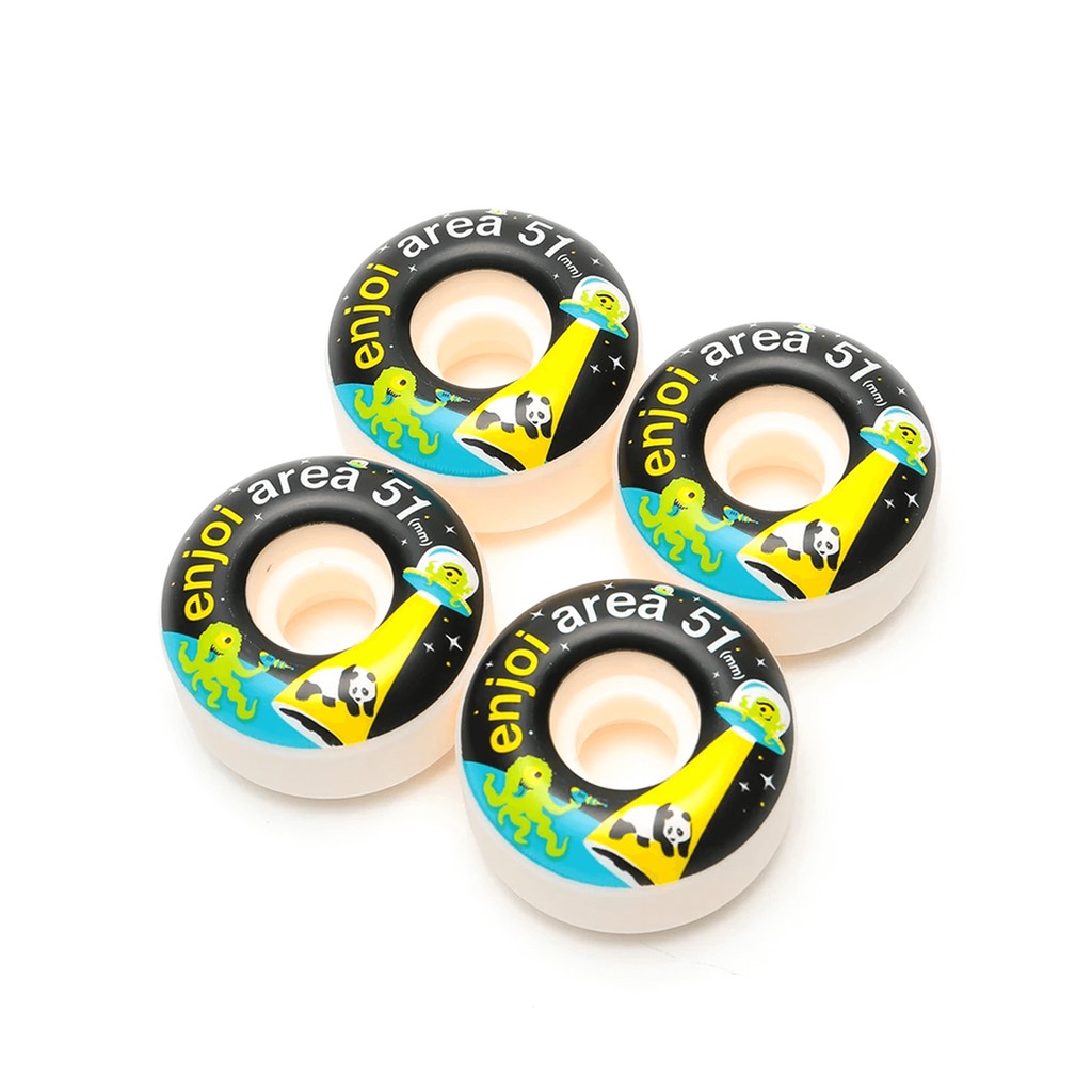 Bộ Bánh Ván Trượt Skateboard Chuyên Nghiệp Mỹ- ENJOI AREA 51MM BLK WHEELS