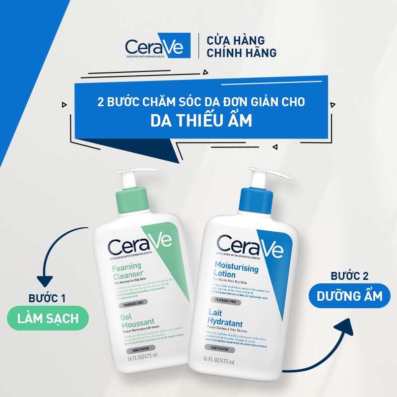Sữa dưỡng giúp dưỡng ẩm dành cho da khô Cerave Daily Moisturizin Lotion 473ML-263ML-88ML