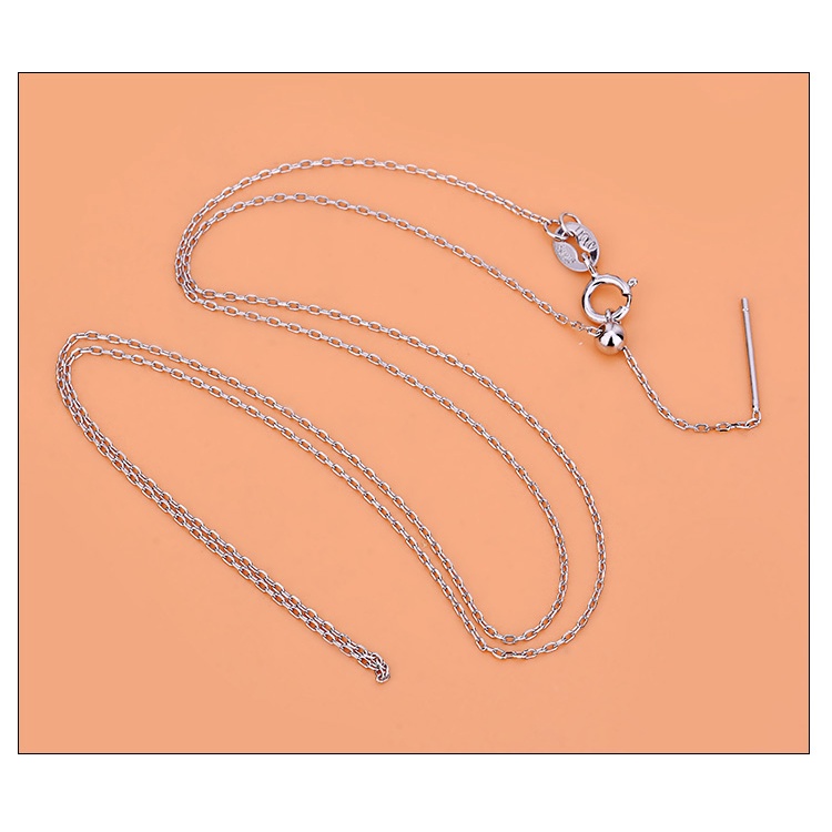 █diy゜ S925 Bạc●Dây Chuyền Bạc 925 Silicone Đính Hạt Hình Thánh Giá Có Thể Điều Chỉnh Dành Cho Nữ