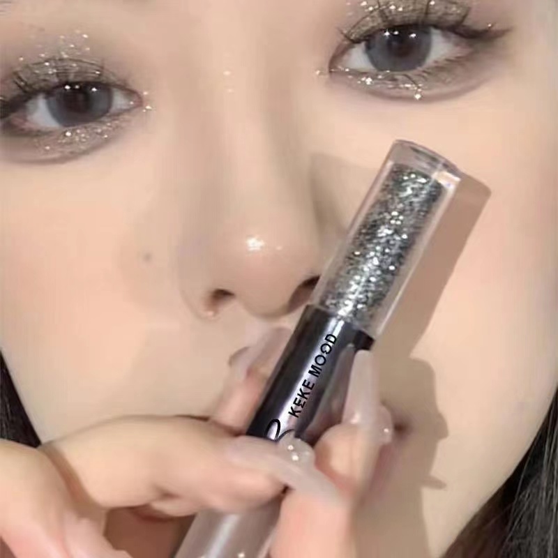 Túi Đeo Chéo Hình Hello Kitty Xinh Xắn Cho Nữ® Phấn Mắt Dạng Lỏng Hai Đầu Có Nhũ Lấp Lánh Thời Trang