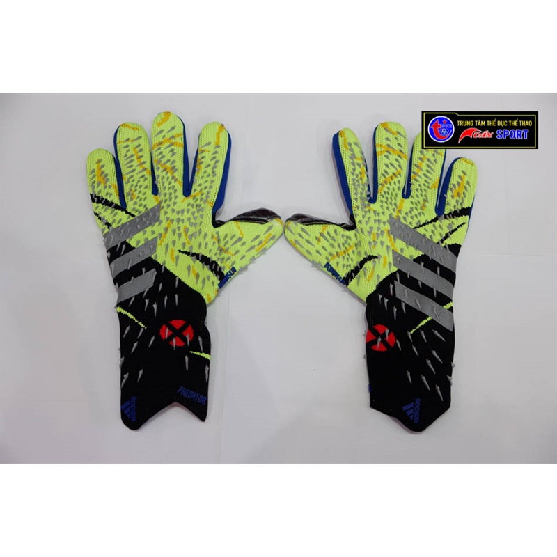 Găng thủ môn Predator Pro (không xương) - đen xanh(size8-9-10)